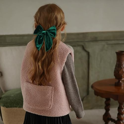 Red Velvet Ribbon Hair Bows 6PCS 3 Styles G4514