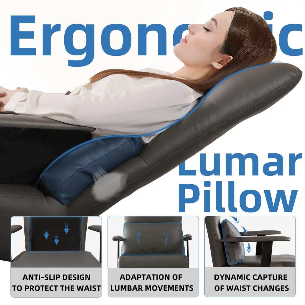 Darkgrey Ergonomic Office Chair with Foot Rest & Headrest N75405