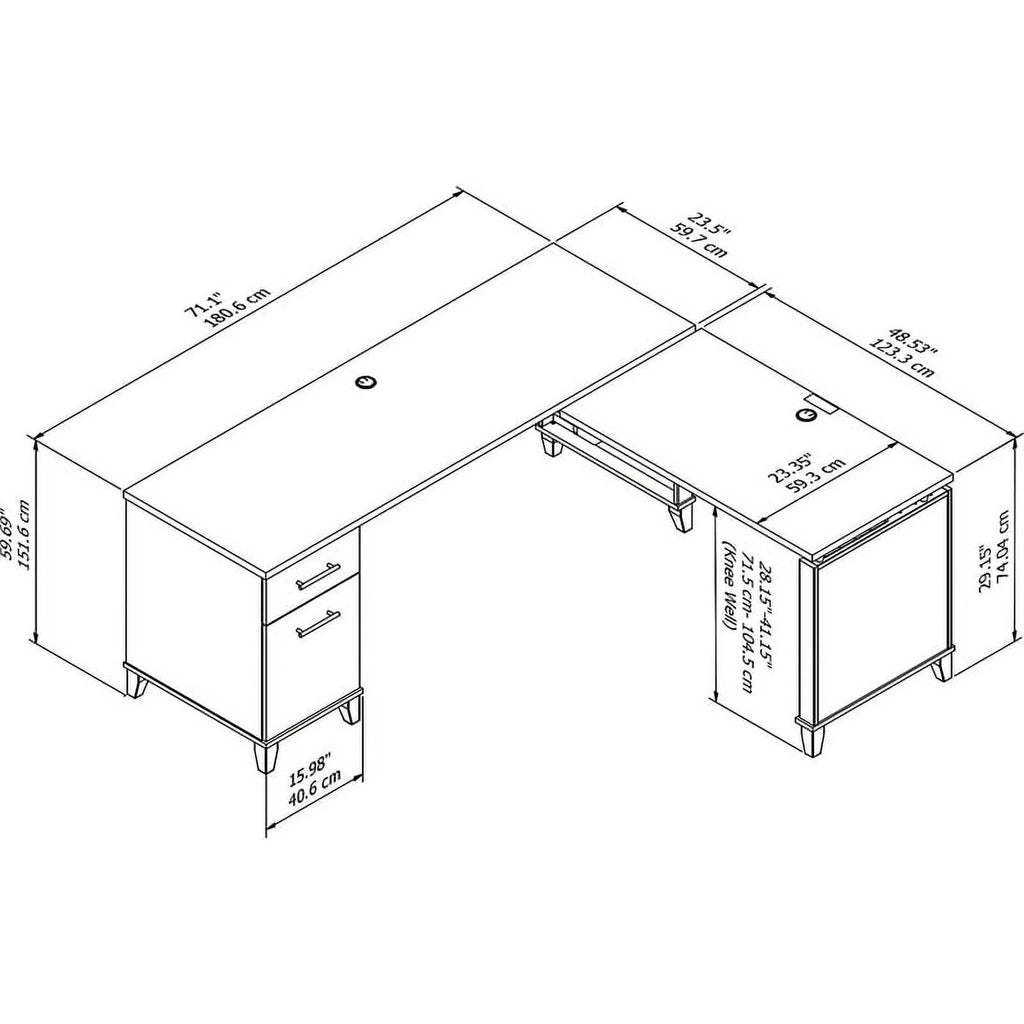 72W 3 Position Sit to Stand L Desk Y71350