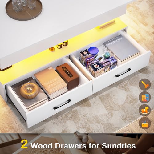 40" Lift Top Coffee Table with Storage and 2 Drawers J6554