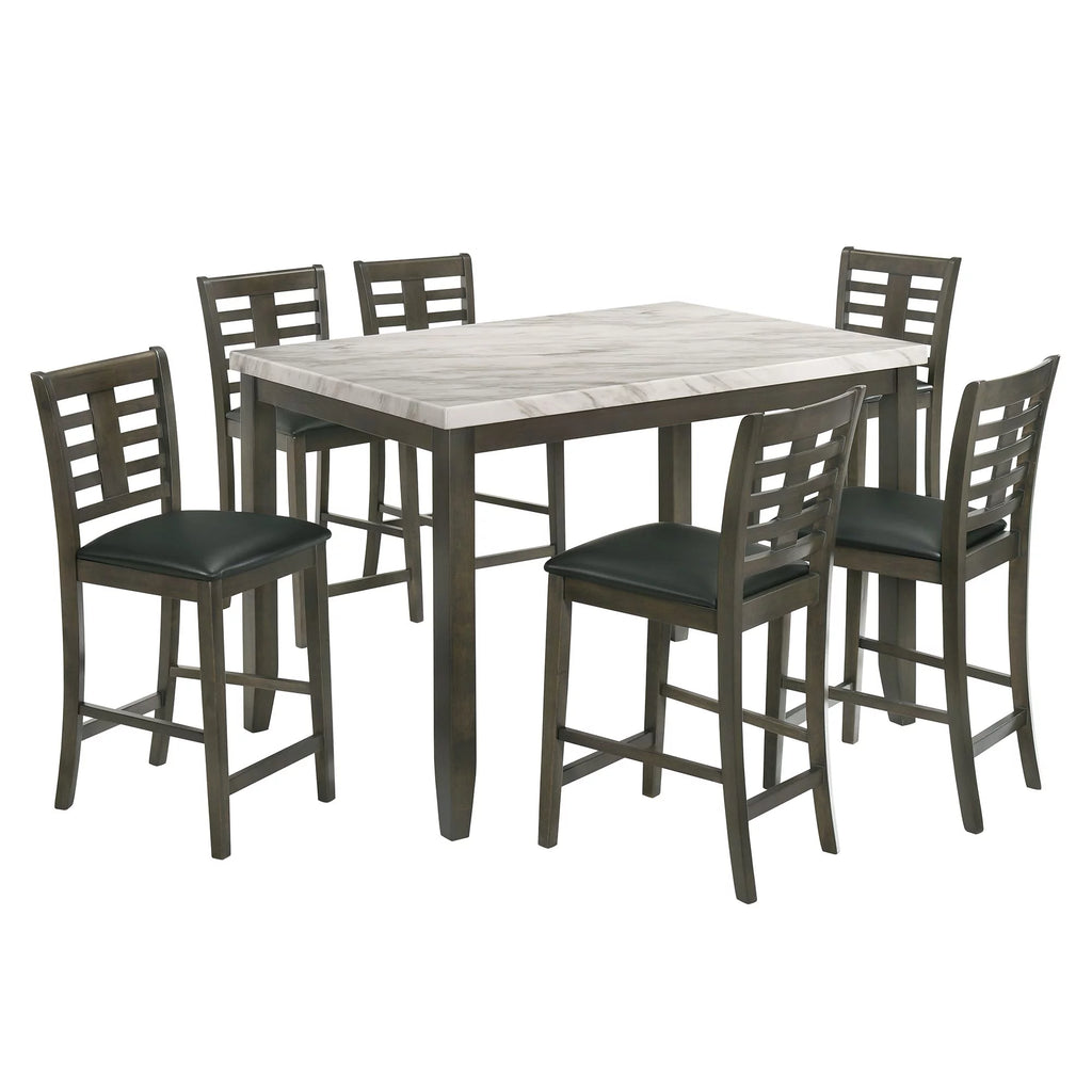 White 7PC Counter Height Dining Set O4069