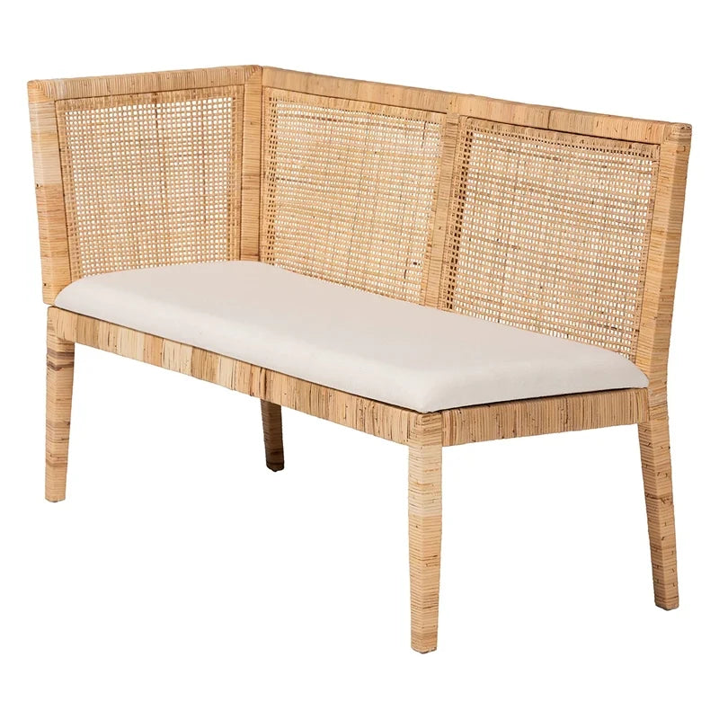 Light Honey Rattan 3-Piece Dining Nook Set A804