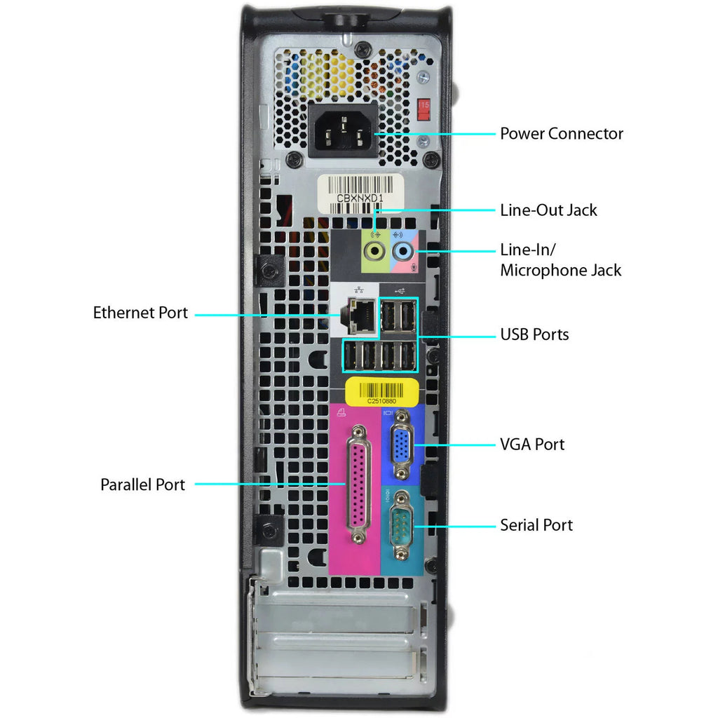 Refurbished Dell Small Form Factor Desktop PC with Intel Core 2 Duo, 4GB Memory, 250GB Hard Drive, DVD, Wi-Fi, Windows 10 Home X989165