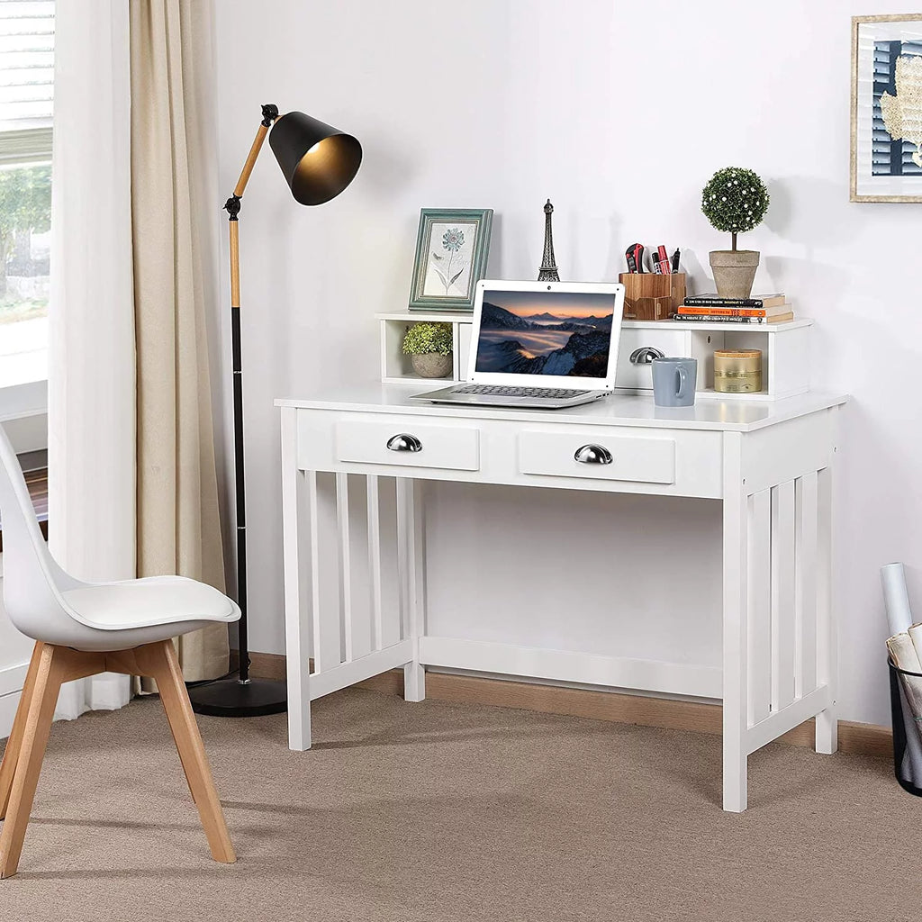 Writing Desk with Drawer Storage and Removable Hutch Q2418